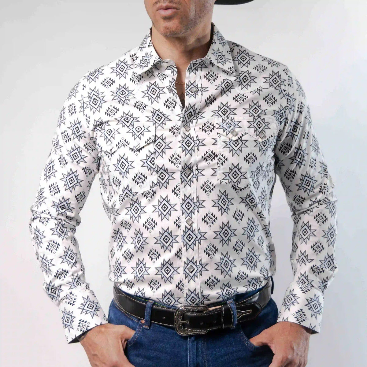 CAM PLATINI MODERN FIT EST AZTEC BLANCO