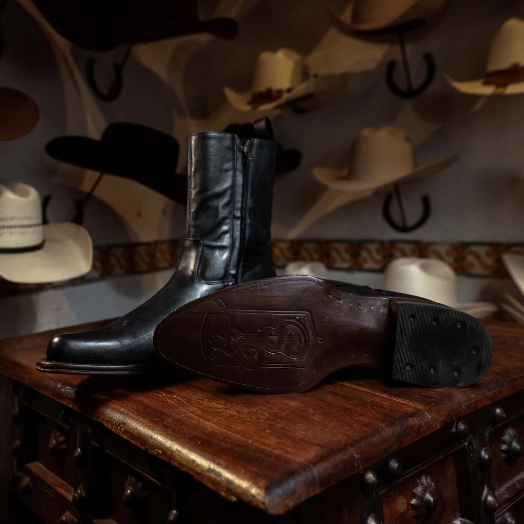 Botin Tejano Cleyton Negro H-78 Oval 063