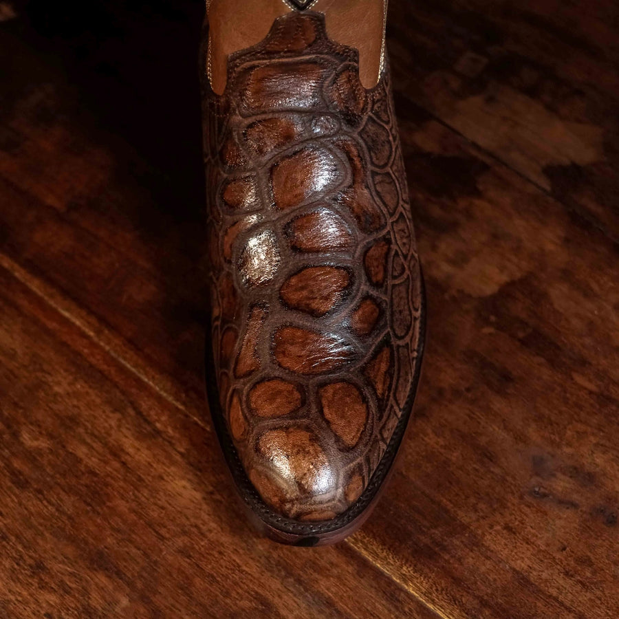Bota Tejano Caguama Print Cafe H-Oval 064