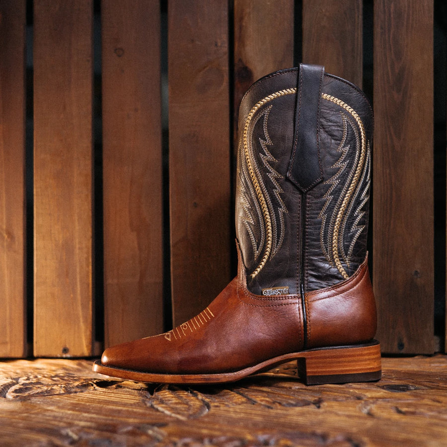 Bota Tejano Style Cavalier Chesnut Moka 043