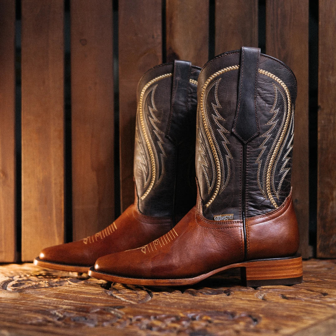 Bota Tejano Style Cavalier Chesnut Moka 043