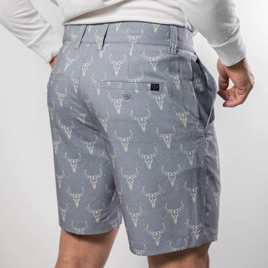 Shorts Rock&Roll Estampada Longhorn Gris 056