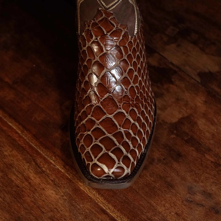 Bota Tejano Joan Piton Print Cognac 076