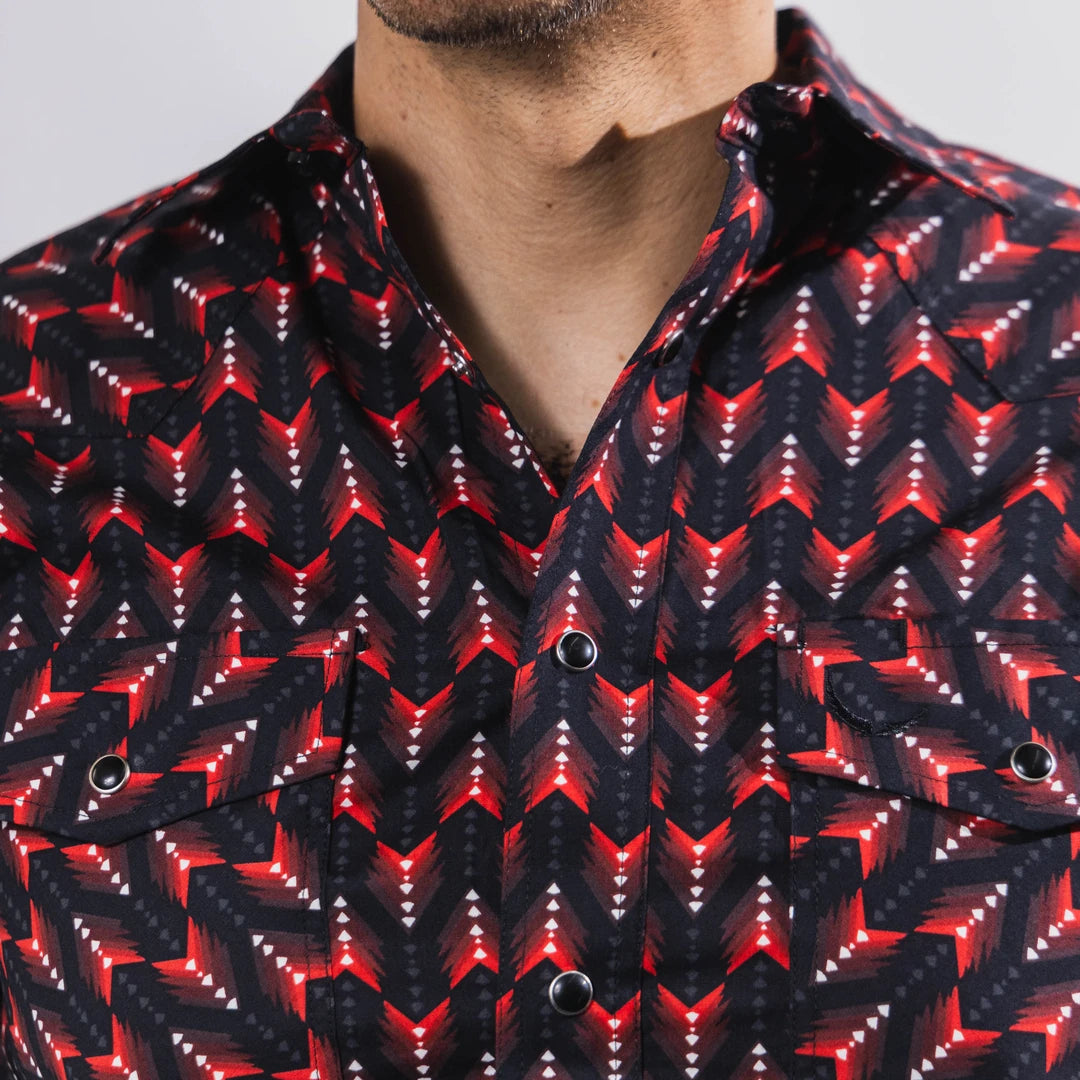 Camisa McAllen Est Negra/Rojo 052
