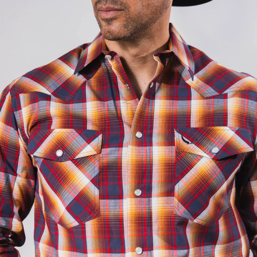 Camisa McAllen Cuadros Gris/Rojo 054