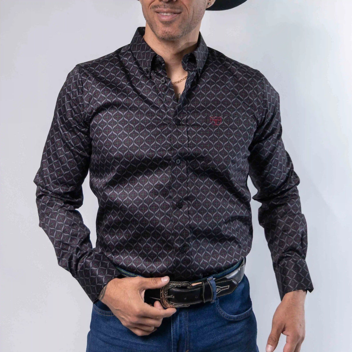 CAM PLATINI MODERN FIT EST NEGRO/GRIS