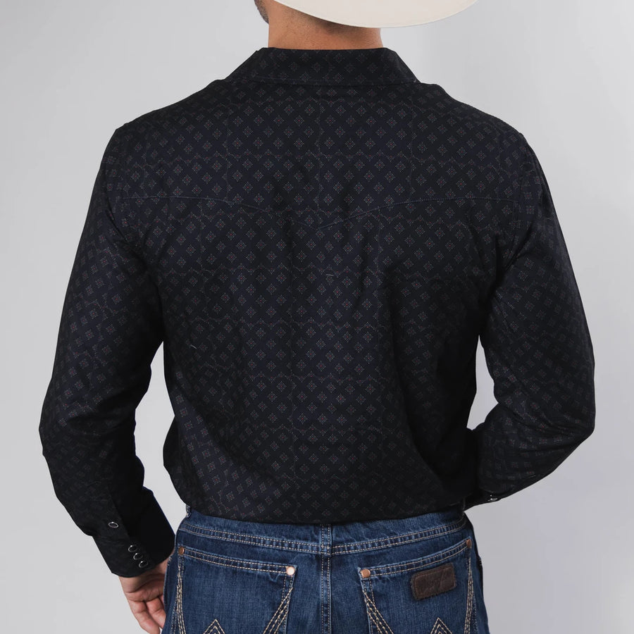 Camisa McAllen Estampada Rombos Negro 059