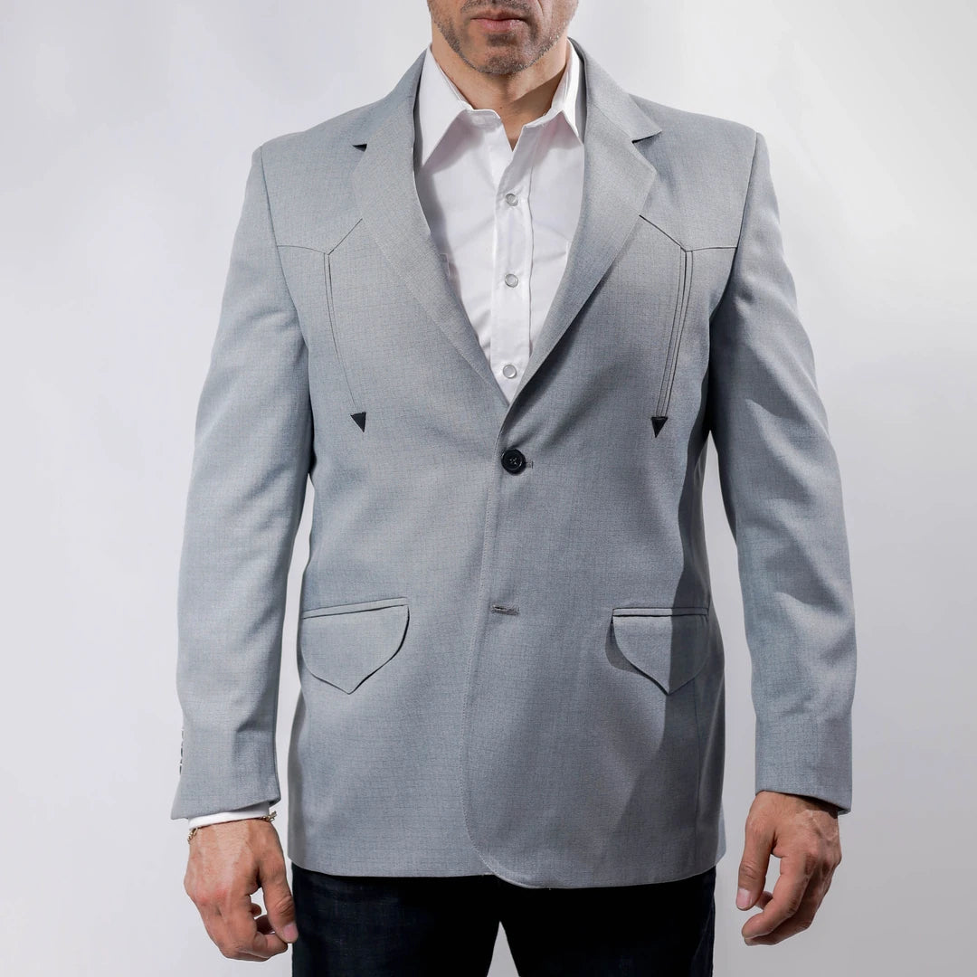 Saco Vaquero Alamo Gris Coderas 029