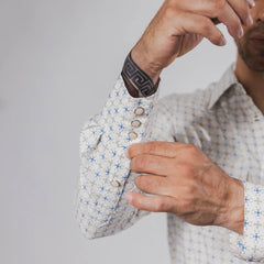 Camisa McAllen Est Beige/Azul 063