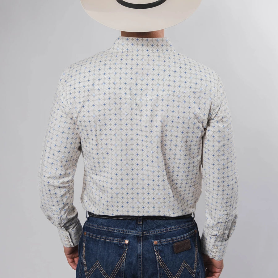 Camisa McAllen Estampada Beige/Azul 063