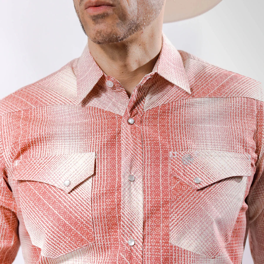 Camisa Wrangler West Estampada Flor Ladrillo 237