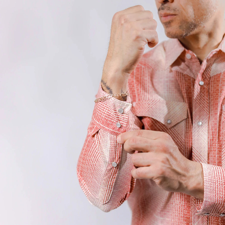 Camisa Wrangler West Estampada Flor Ladrillo 237