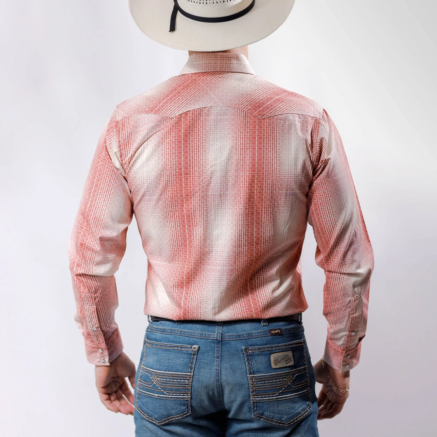 Camisa Wrangler West Estampada Flor Ladrillo 237