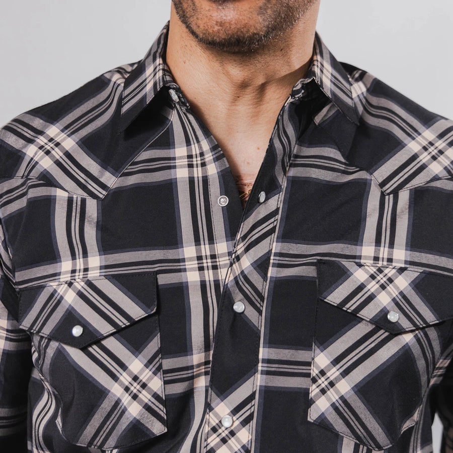 Camisa Hannover Cuadros Negro/Beige 334
