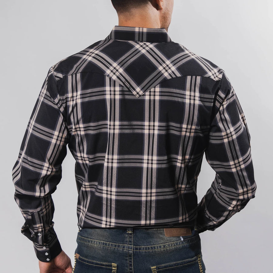 Camisa Hannover Cuadros Negro/Beige 334
