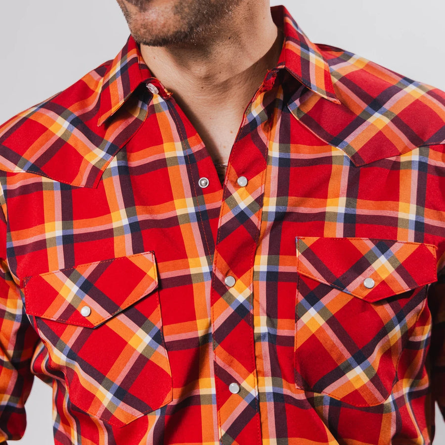 Camisa Hannover Cuadros Rojo/Naranja 335