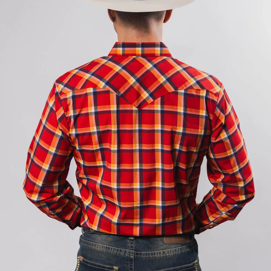Camisa Hannover Cuadros Rojo/Naranja 335
