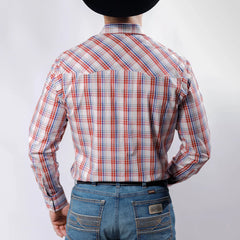 Camisa Wrangler West Cua Blanco/Rojo/Azul 239