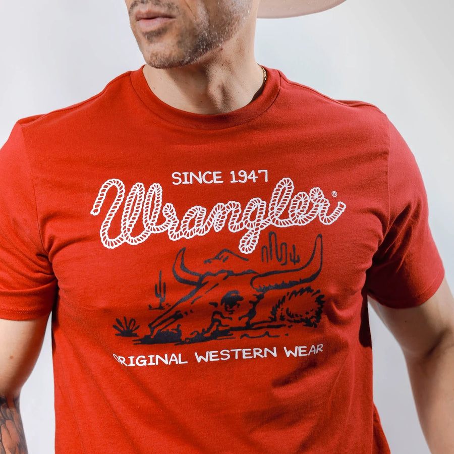 Playera Wrangler Roja Skull 241
