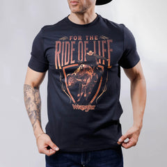 Playera Wrangler Negro Rodeo 245