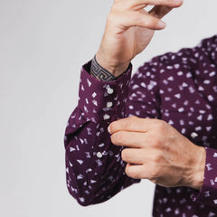 Camisa Hannover Est Punto Vino/Negro 348