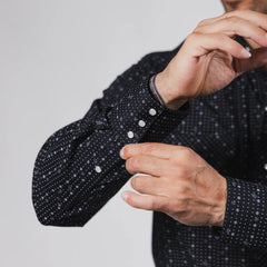 Camisa Hannover Est Punto Negro/Flor 350