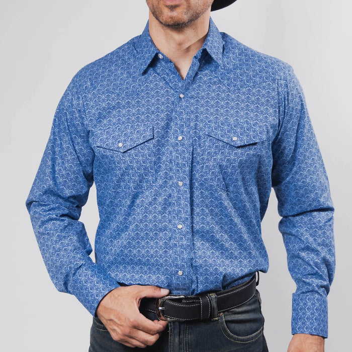 Camisa Hannover Estampada Azul/Azul 353