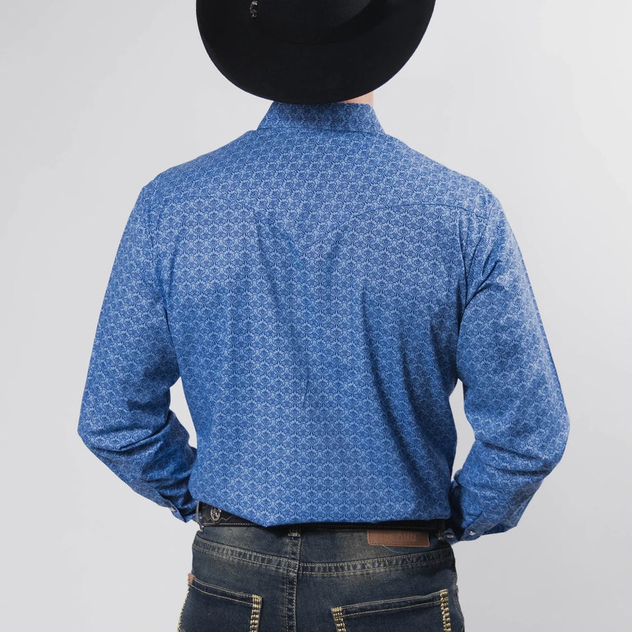 Camisa Hannover Estampada Azul/Azul 353