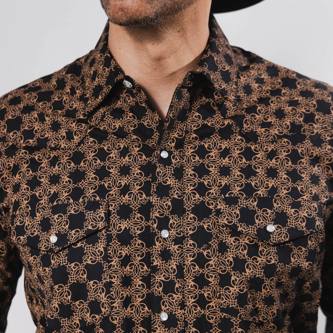 Camisa Hannover Est Negro/Dorado 354
