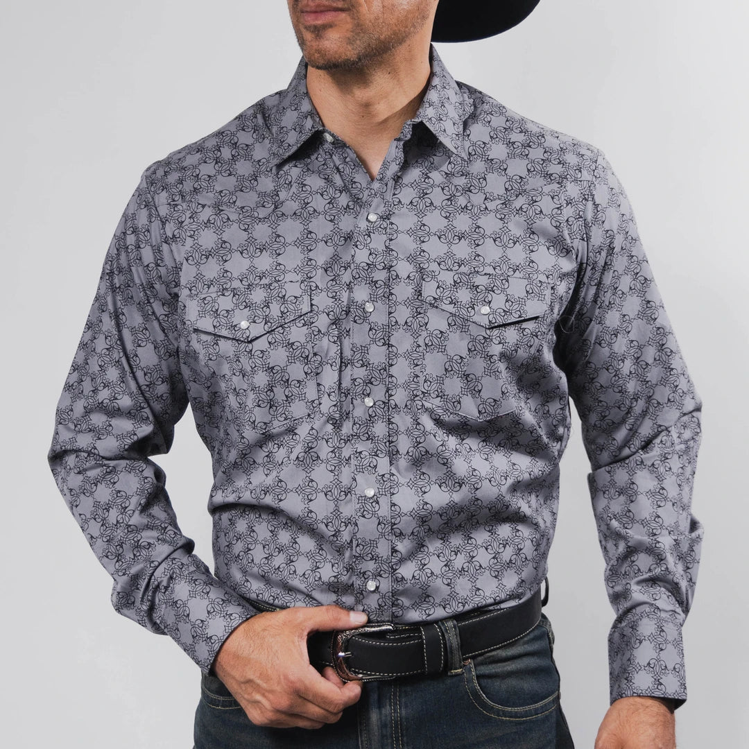 Camisa Hannover Est Gris/Negro 355