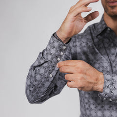 Camisa Hannover Est Gris/Negro 355