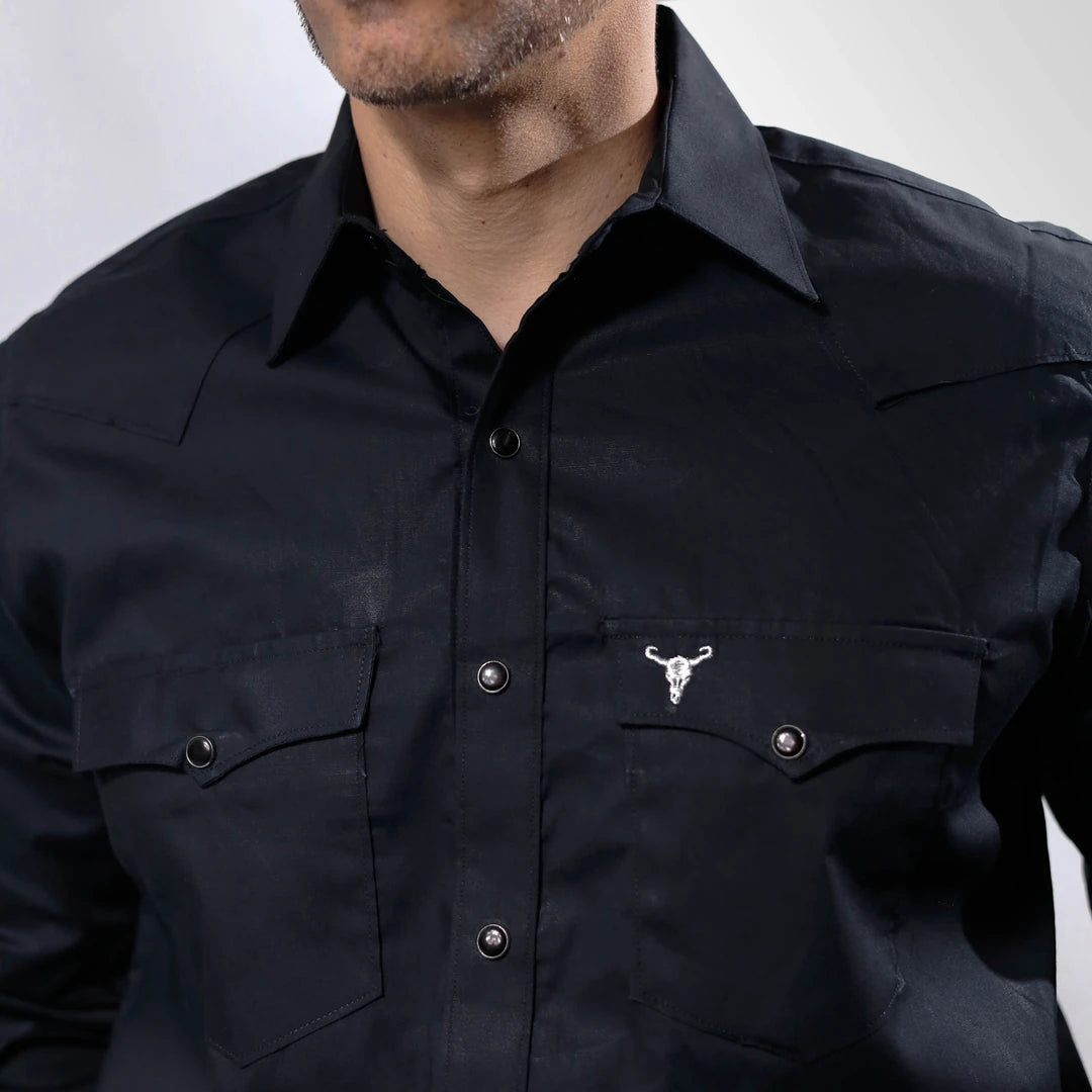 Camisa Cactus Lisa Negra 118