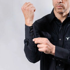 Camisa Cactus Lisa Negra 118