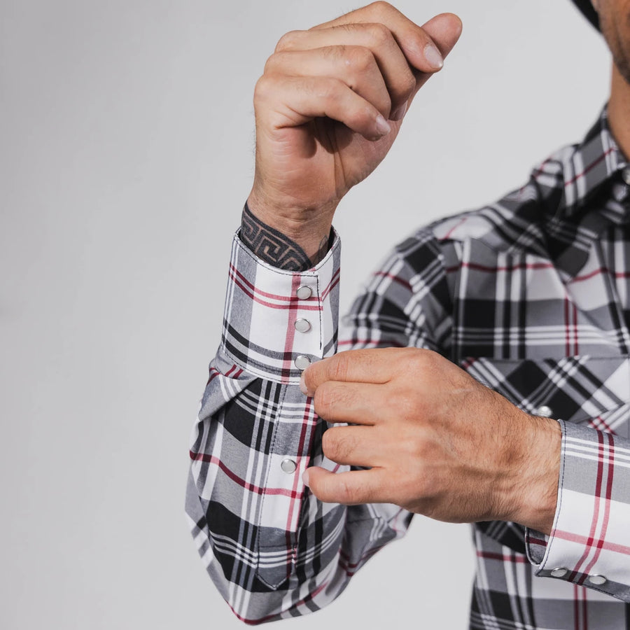 Camisa Hannover Cuadros Blanco/Negro 358