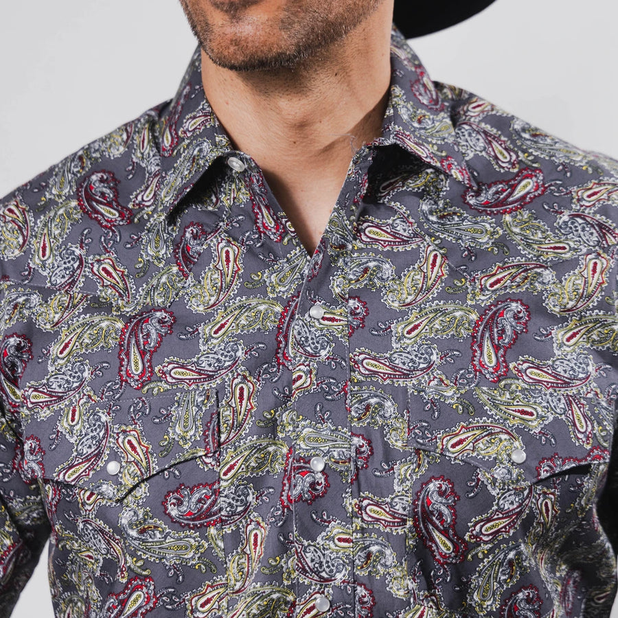 Camisa Hannover Estampada Amibas Gris/Rojo 362