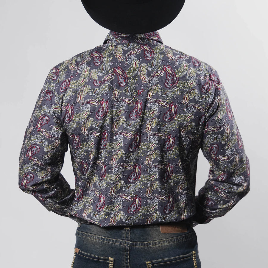 Camisa Hannover Estampada Amibas Gris/Rojo 362