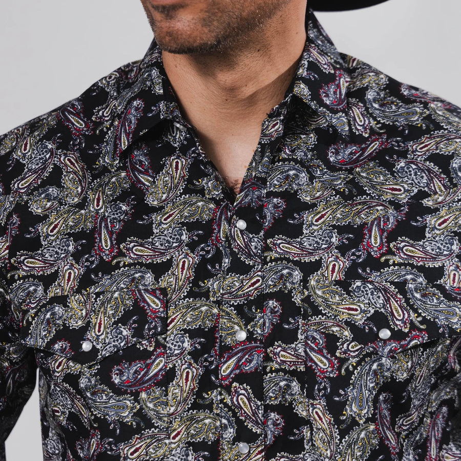 Camisa Hannover Estampada Amibas Negro/Rojo 363