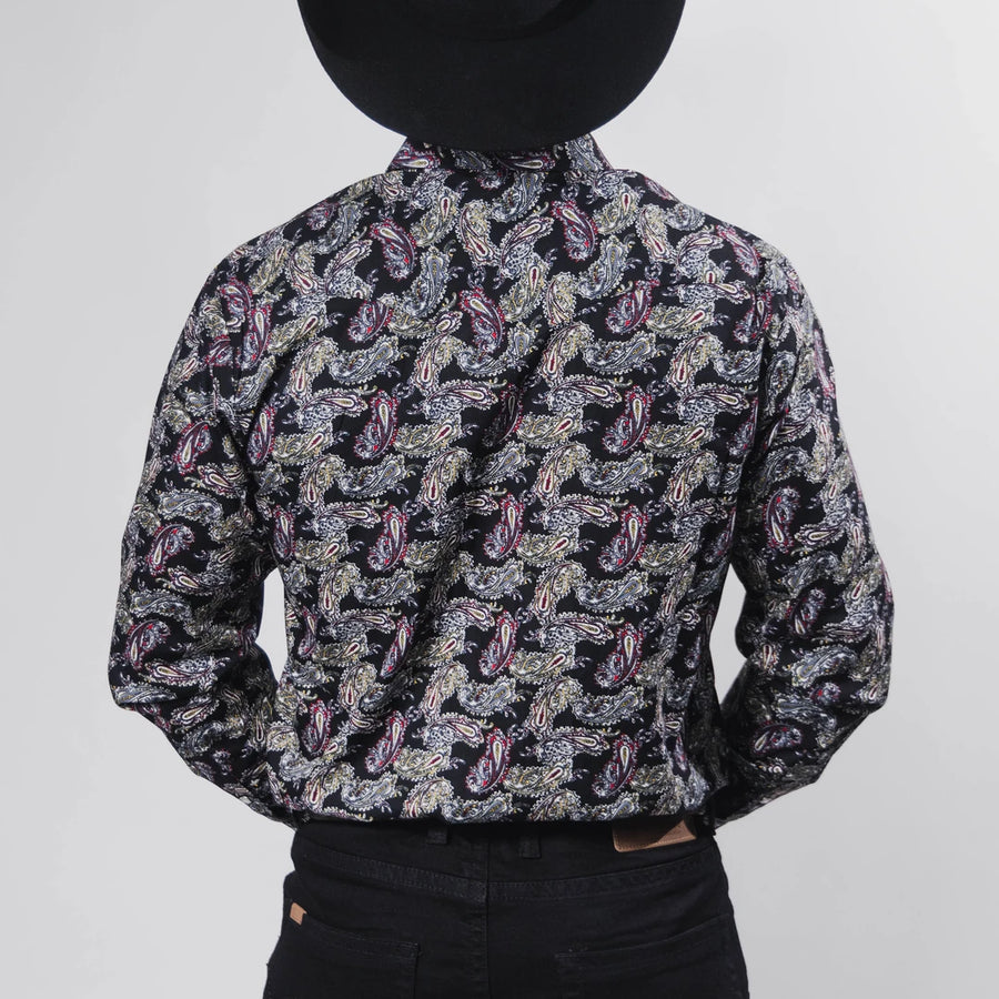 Camisa Hannover Estampada Amibas Negro/Rojo 363