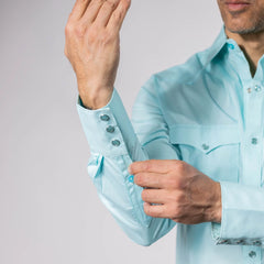 Camisa Cactus Lisa Aqua 121