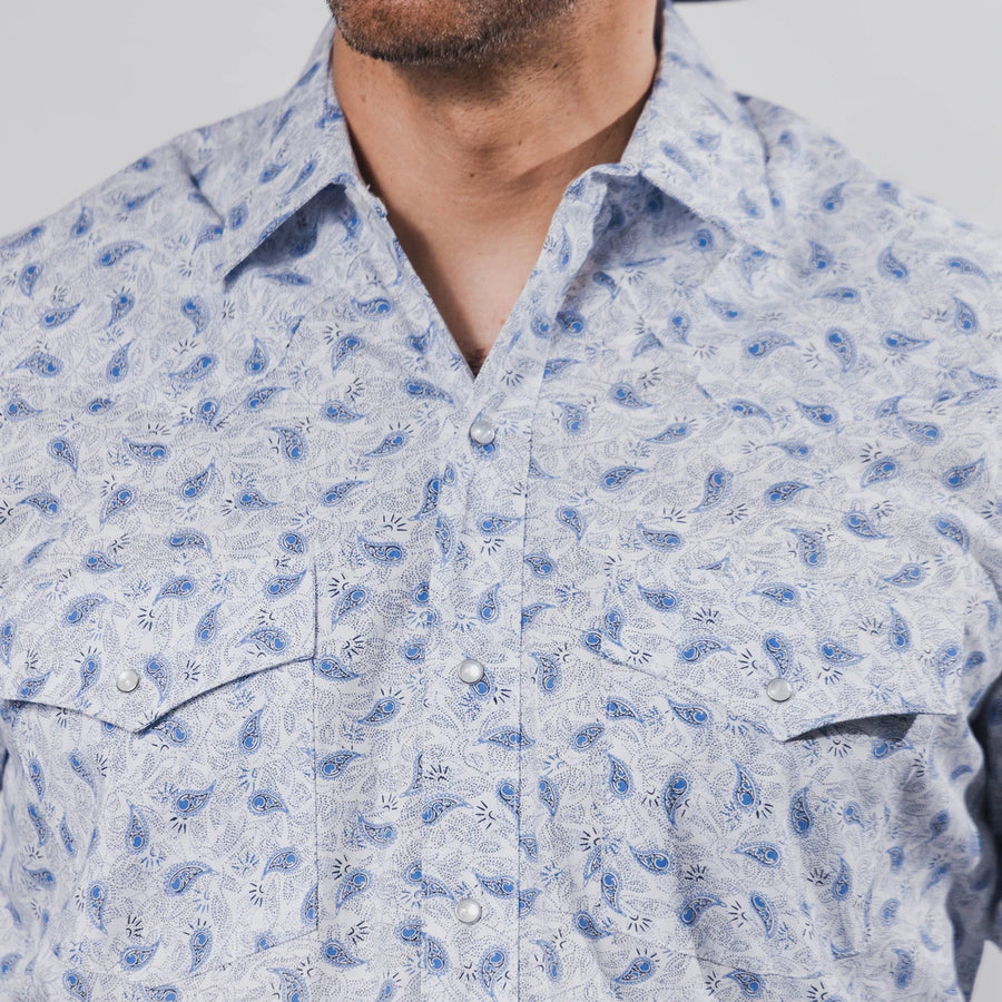 Camisa Hannover Estampada Amibas Blanco/Azul 365