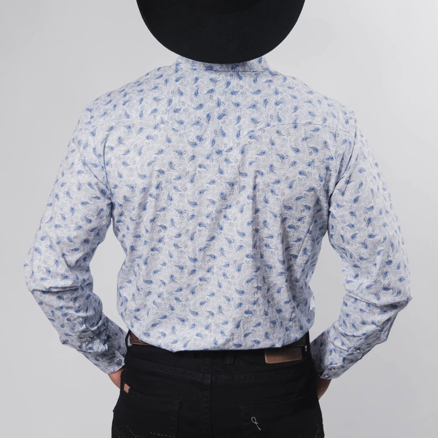 Camisa Hannover Estampada Amibas Blanco/Azul 365