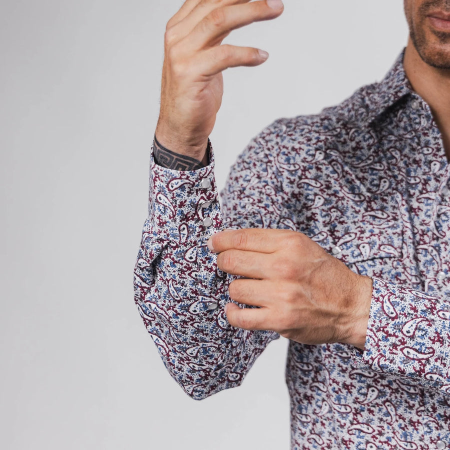 Camisa Hannover Estampada Amibas Blanco/Rojo 368