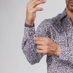 Camisa Hannover Est Amibas Blanco/Rojo 368