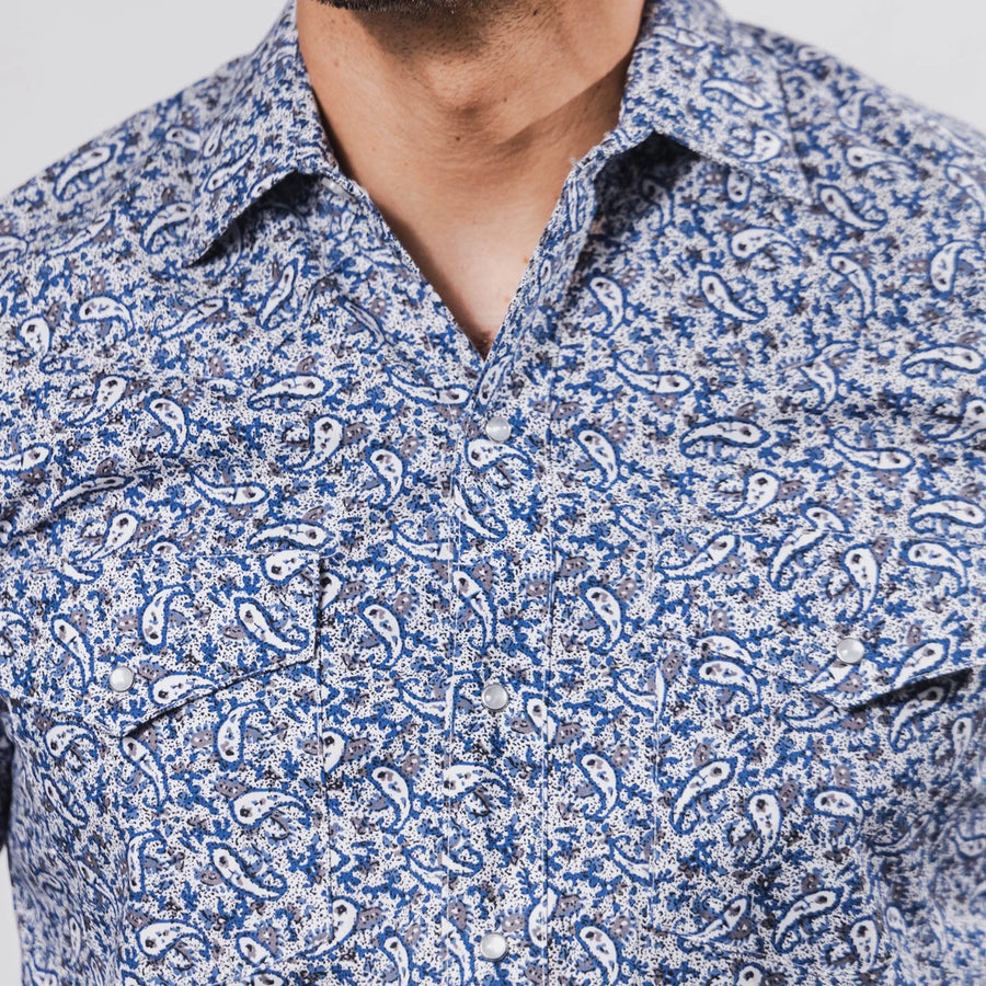 Camisa Hannover Estampada Amibas Blanco/Azul 369