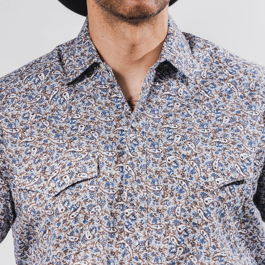 Camisa Hannover Estampada Amibas Blanco/Café/Azul 370