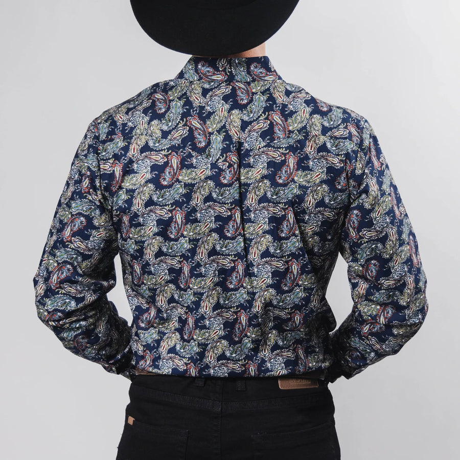 Camisa Hannover Estampada Amibas Azul/Naranja 371