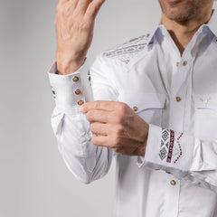 Camisa Cactus Bord Blanca 125