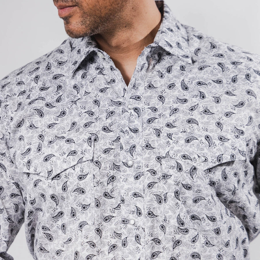 Camisa Hannover Estampada Amibas Blanco/Negro 372