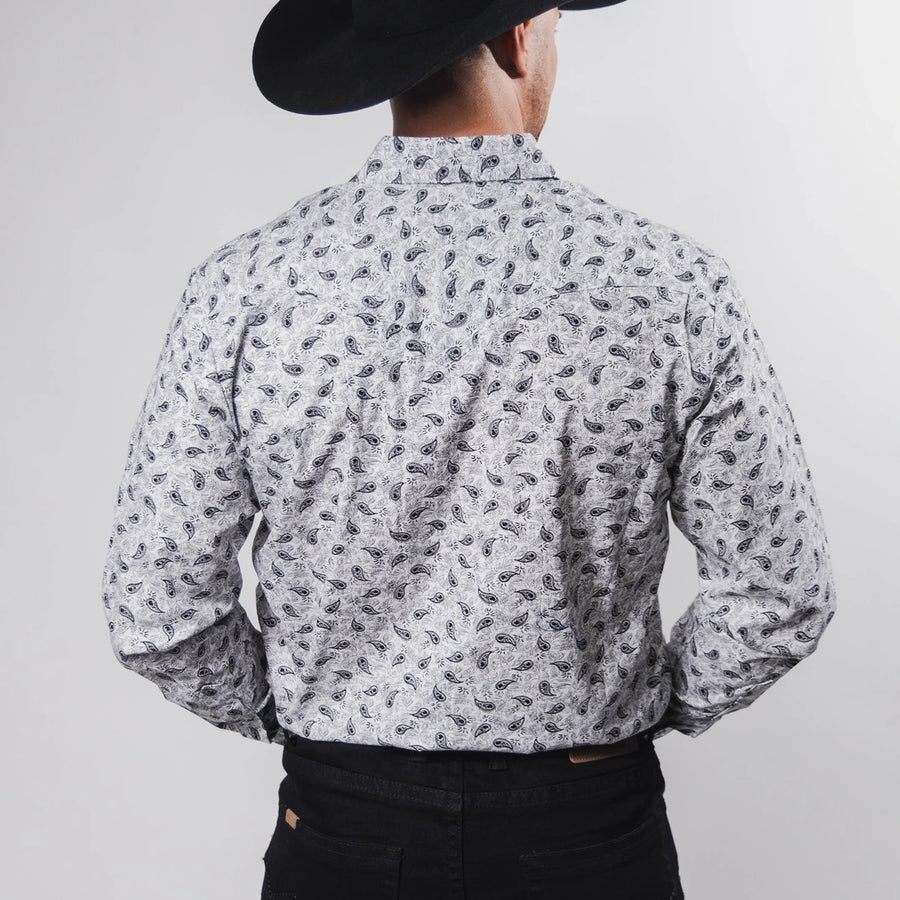 Camisa Hannover Estampada Amibas Blanco/Negro 372
