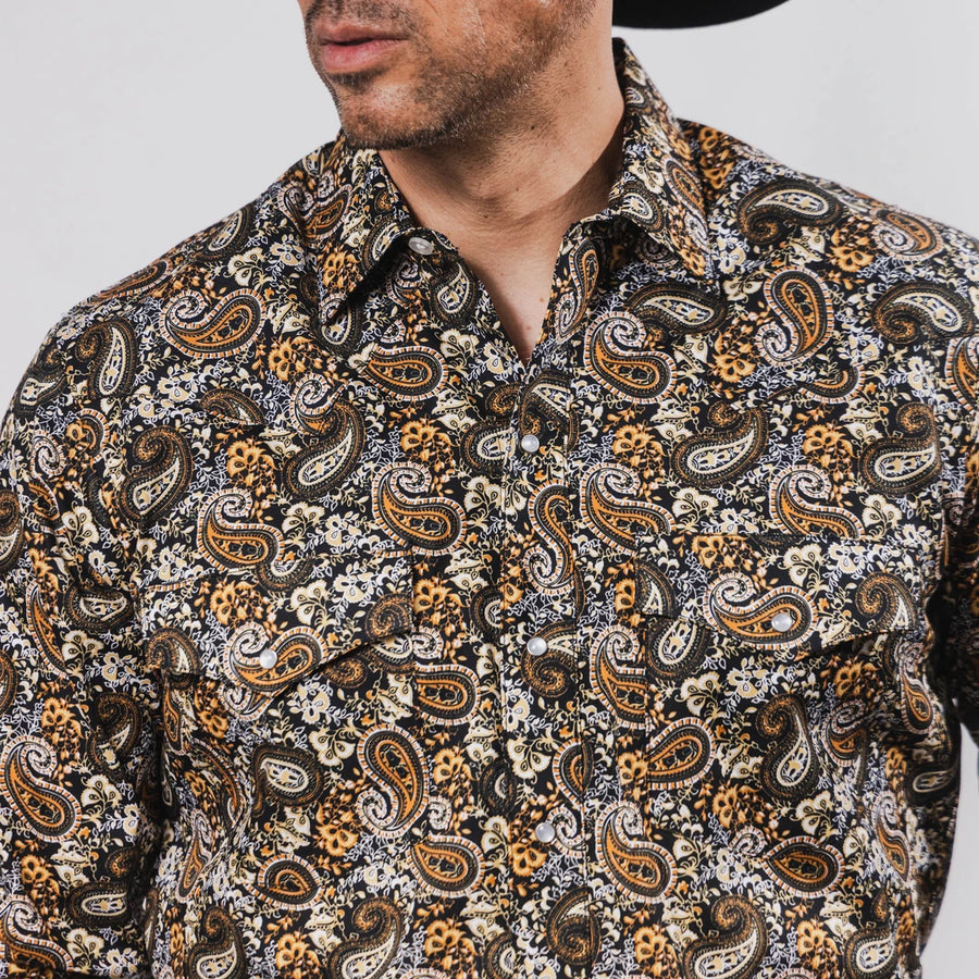 Camisa Hannover Estampada Amibas Negro/Amarillo 374